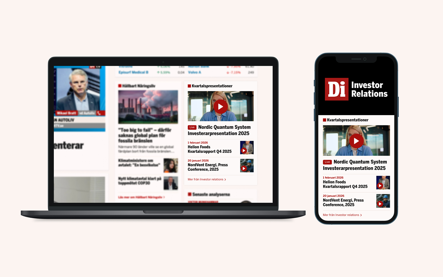 Bonnier Di.se quarterly reports pipeline